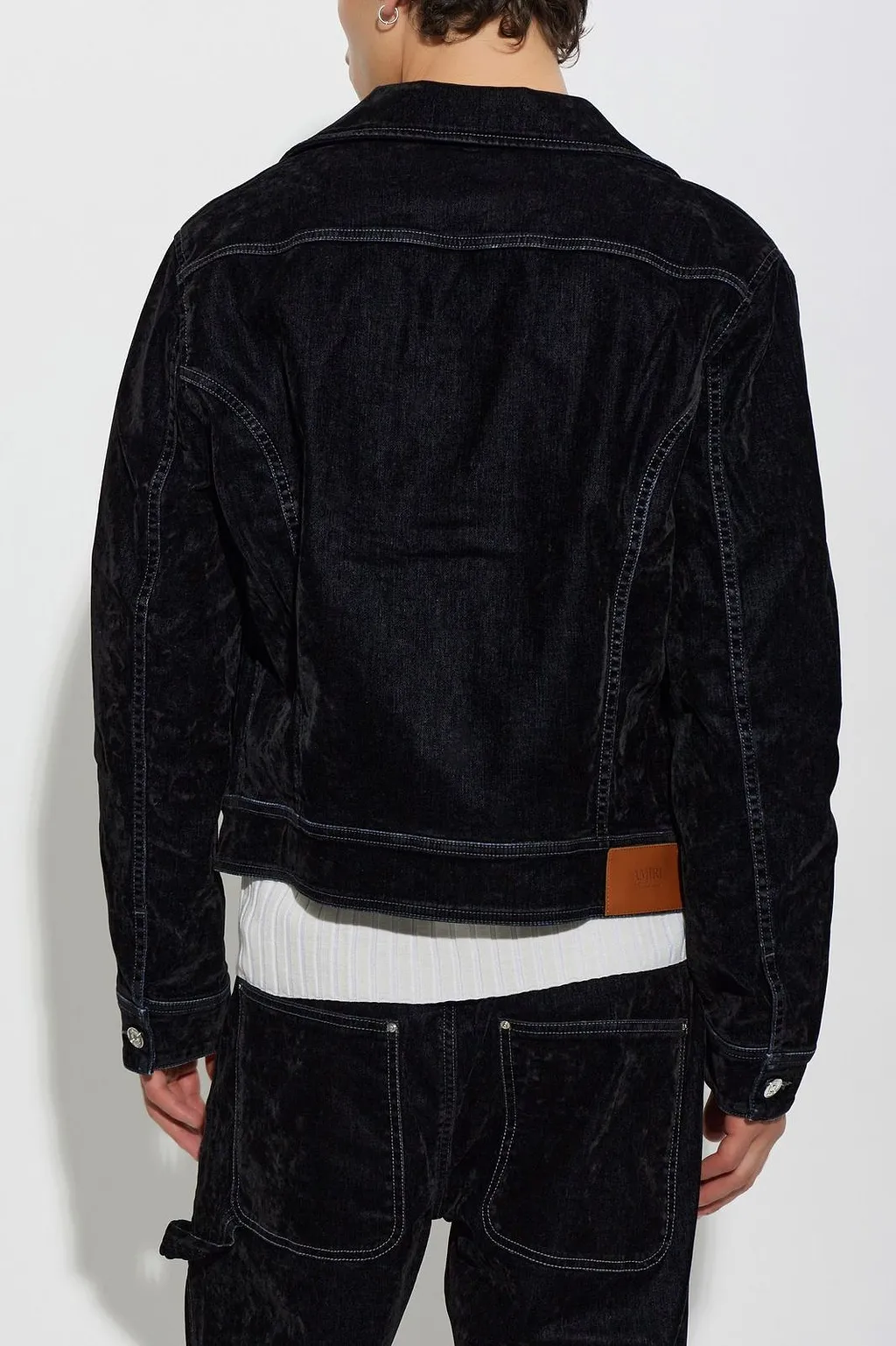 Amiri Logo Embroidered Denim Jacket