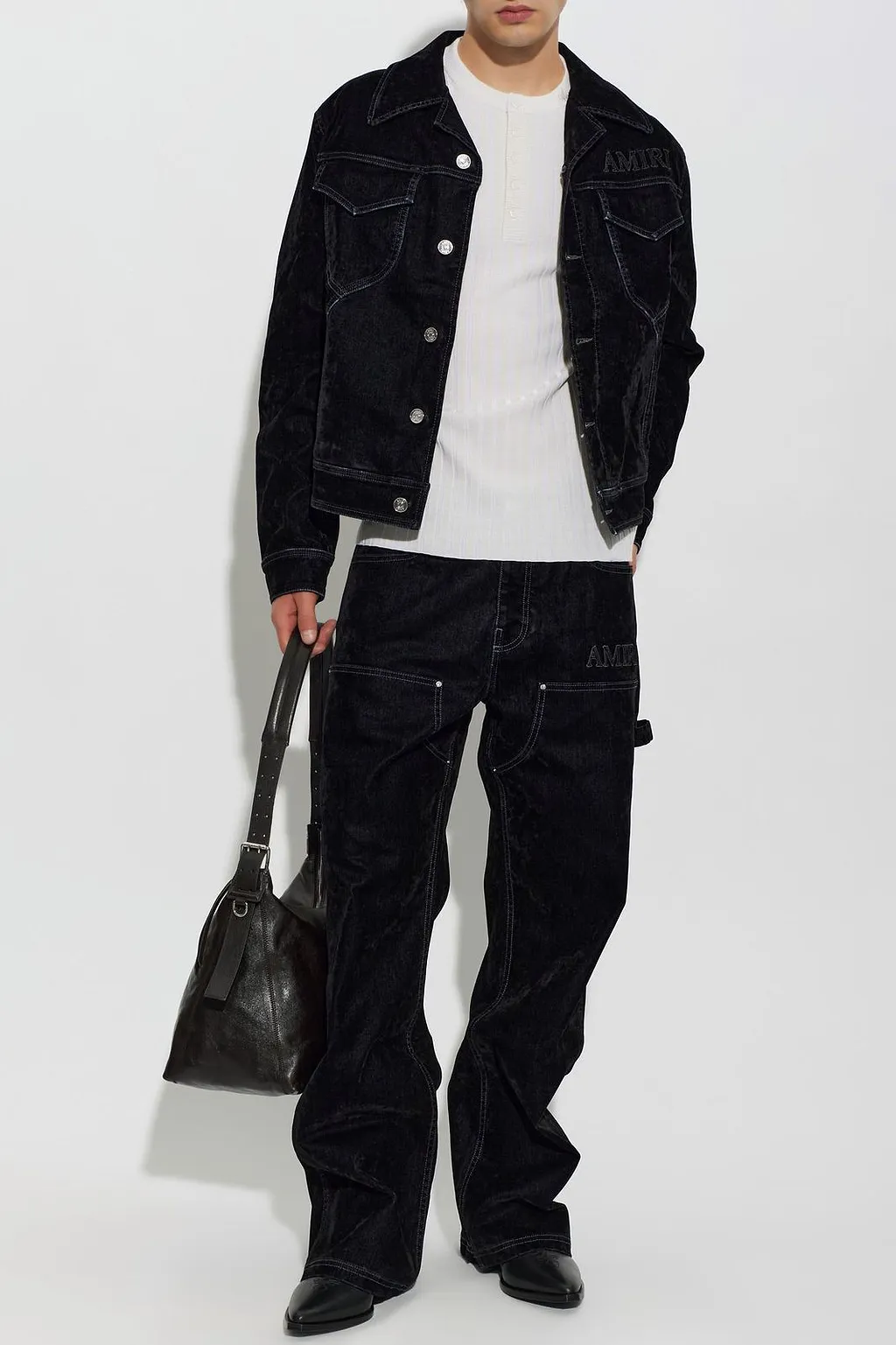 Amiri Logo Embroidered Denim Jacket