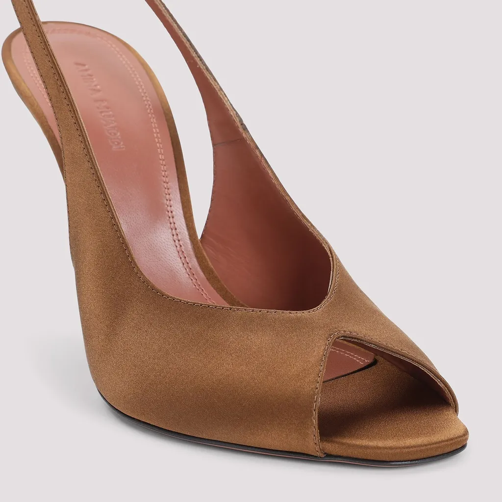 Amina Muaddi Kristina Slingback Heeled Pumps