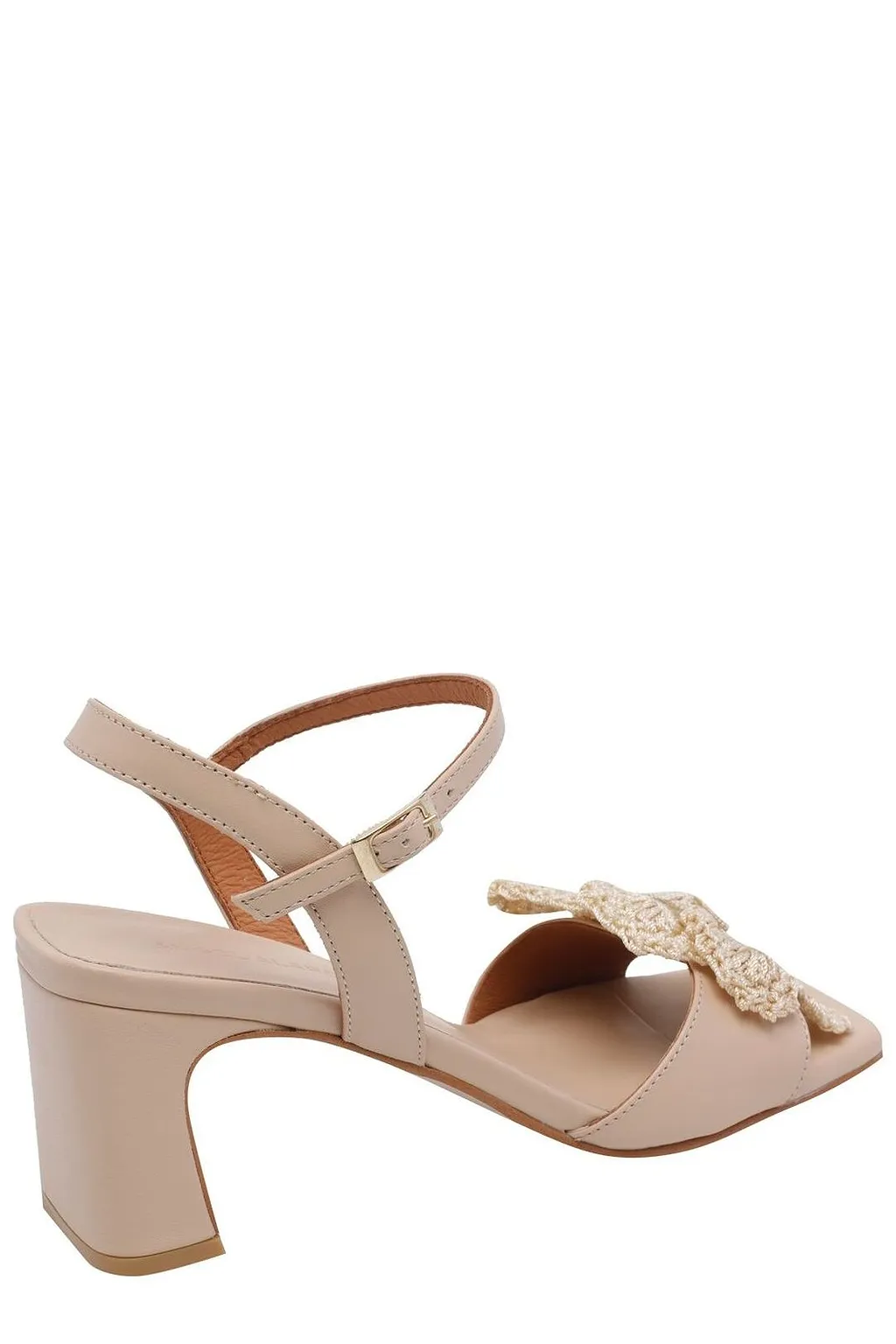 Angel Alarcon Crochet Flower Heeled Sandals