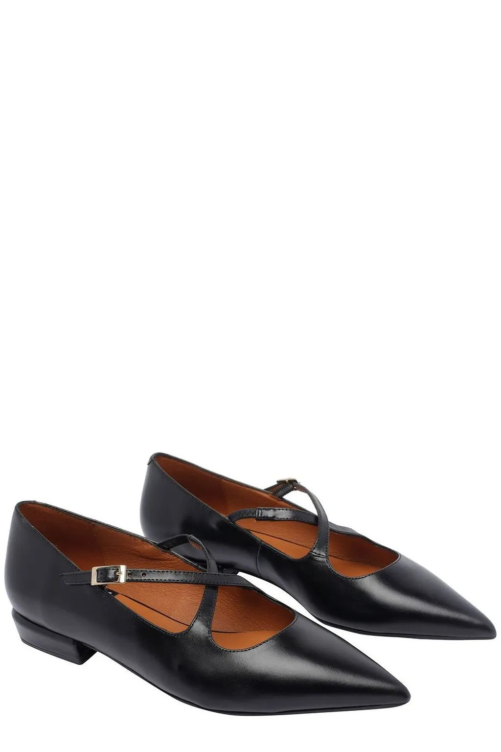 Angel Alarcon Pointed Toe Buckle Flat Shoes