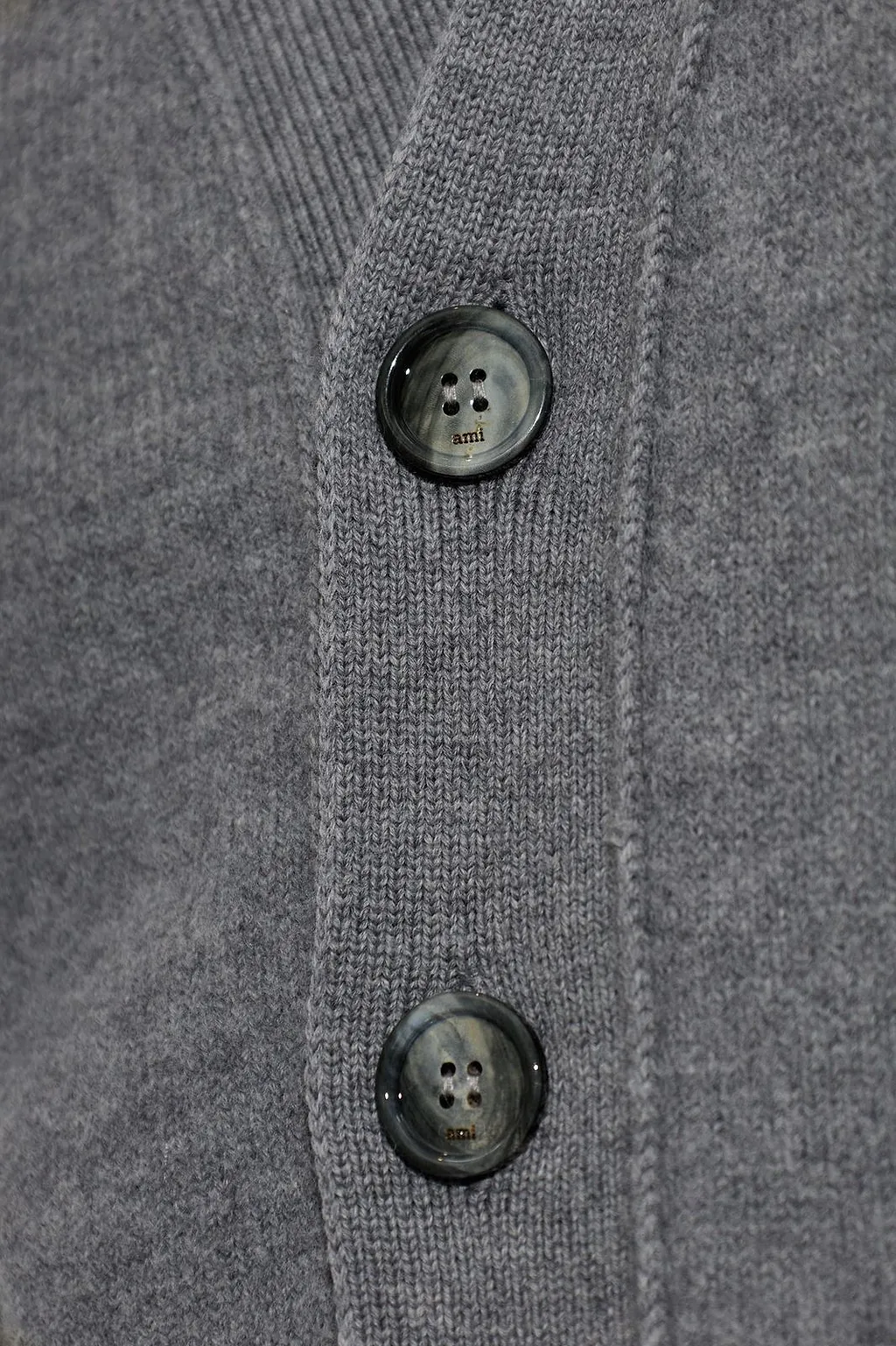 Ami Heart-Logo Wool Cardigan