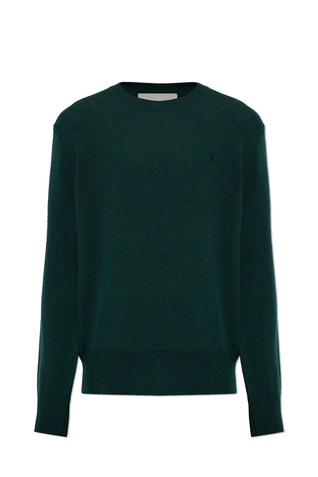 Ami Paris Ami De Coeur Logo Embroidered Crewneck Jumper