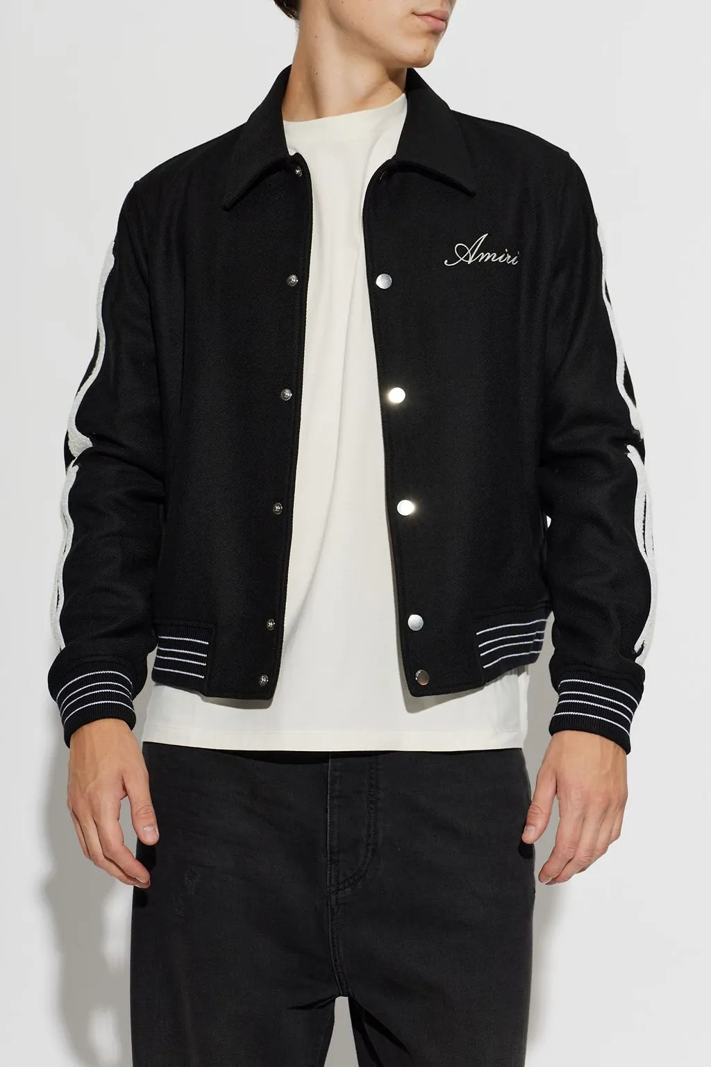 Amiri Logo Embroidered Bones Jacket