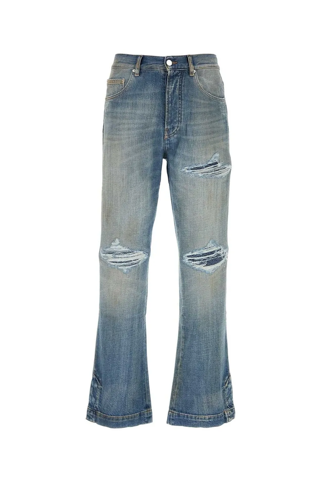 Amiri Mx1 Distressed Flared Jeans