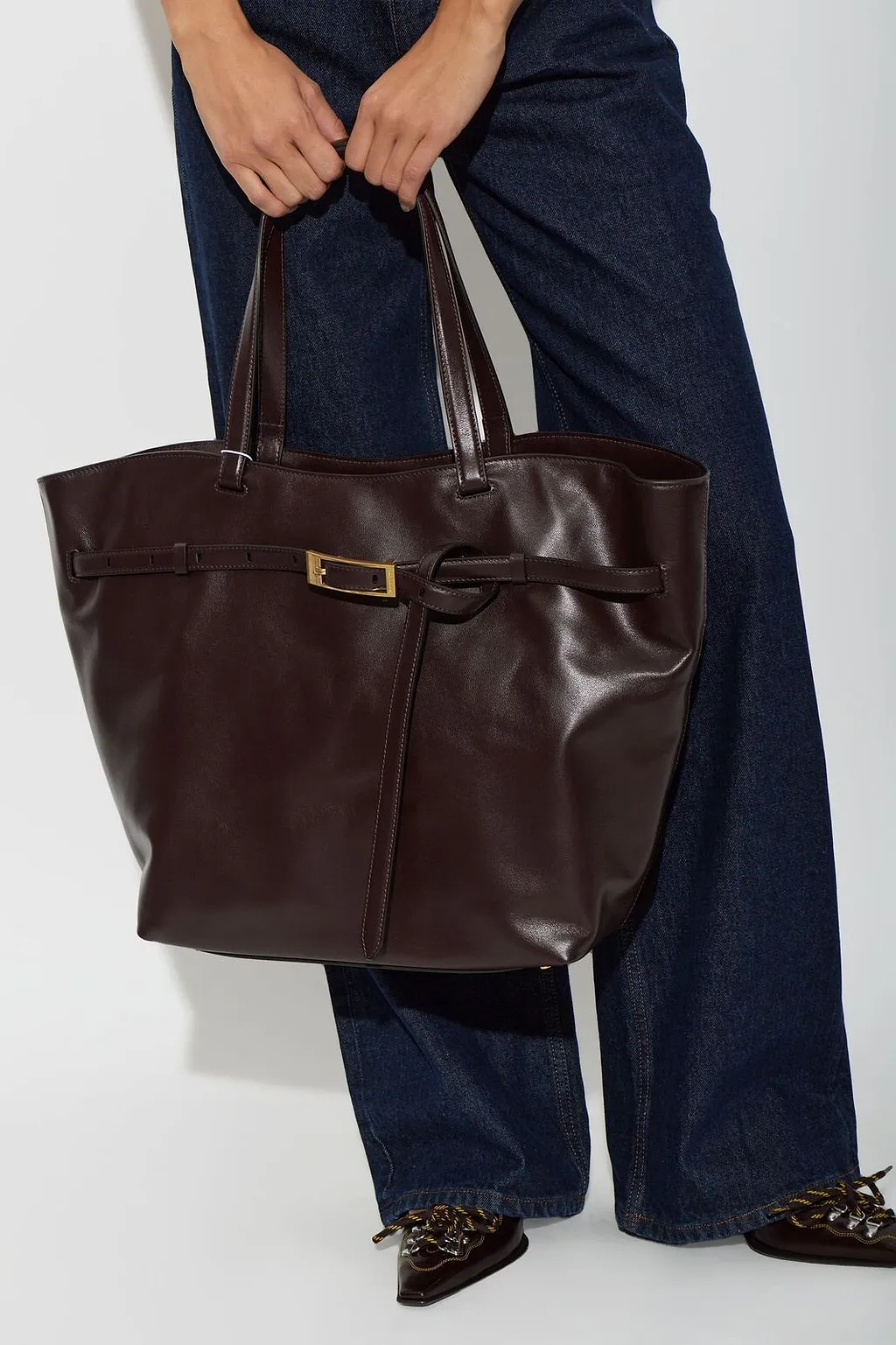 Anine Bing Elly Small Belted Tote Bag