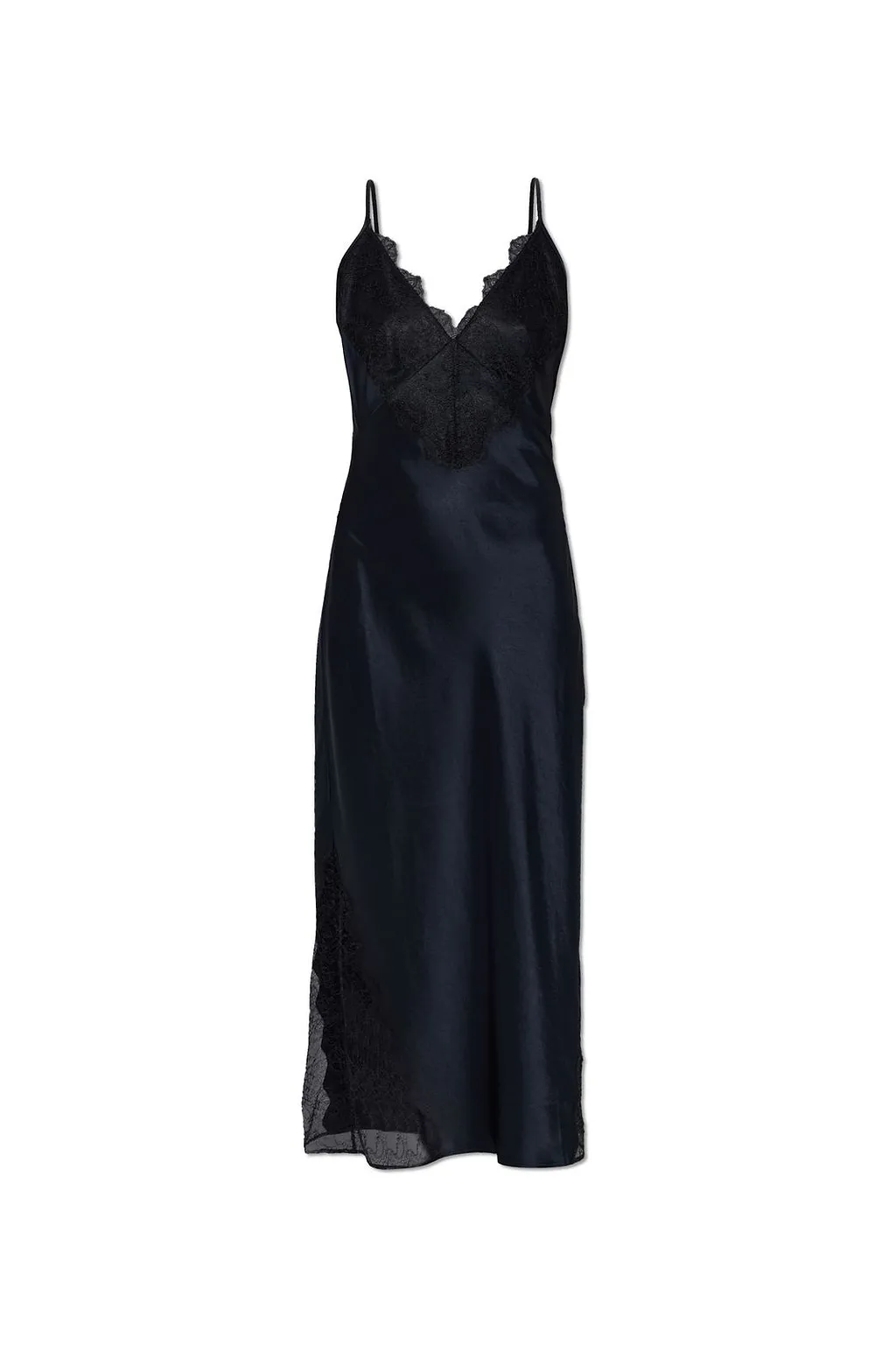 Anine Bing Judy Lace-Trim Slip Dress