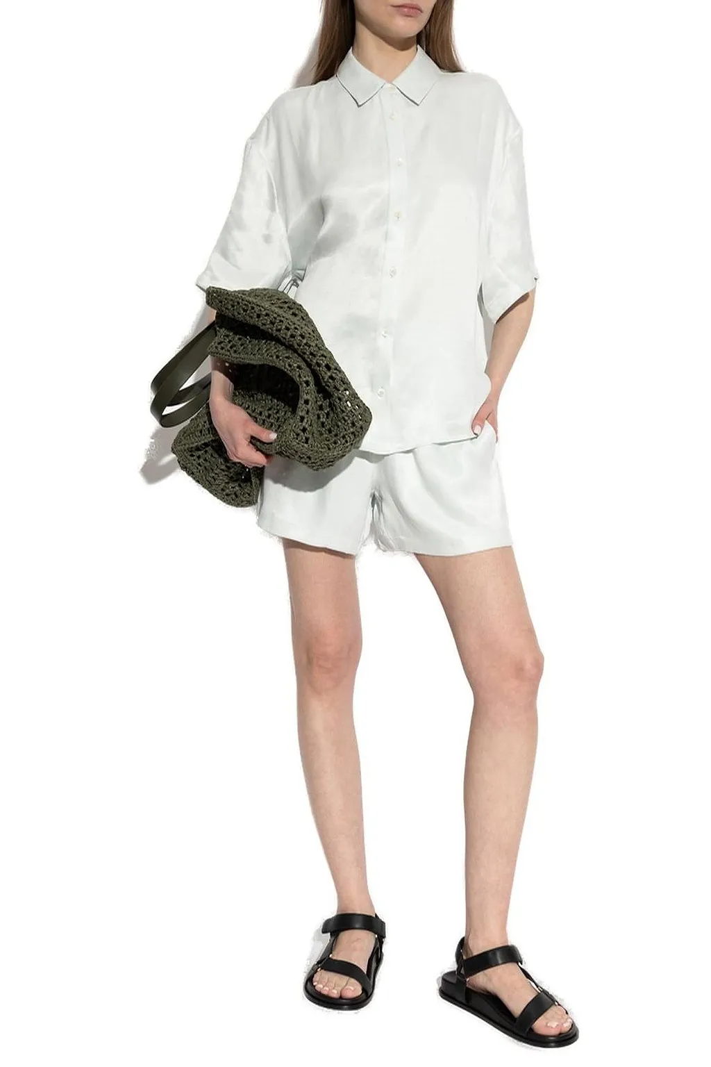 Anine Bing Kam Elastic-Waist Shorts