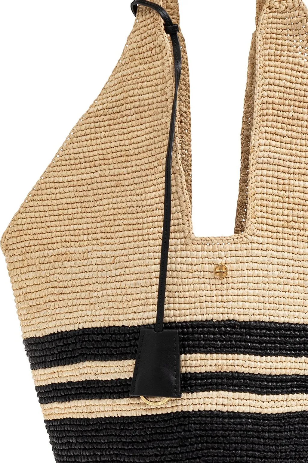Anine Bing Leah Striped Top Handle Bag