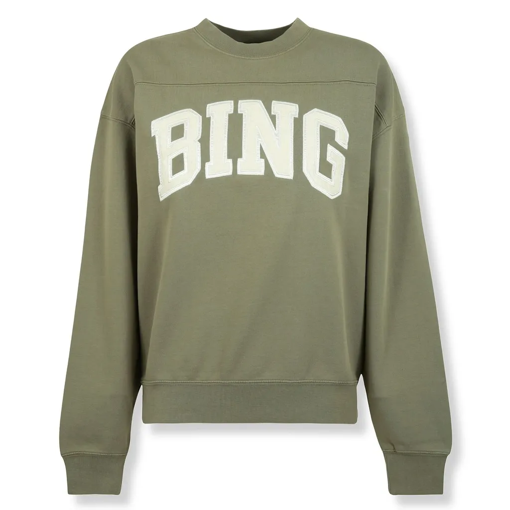 Anine Bing Logo Embroidered Crewneck Sweatshirt