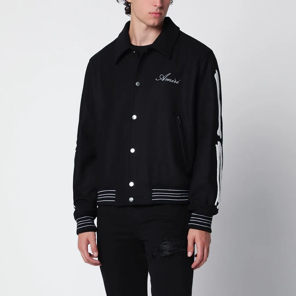 Amiri Striped Trim Skeleton Sleeve Jacket