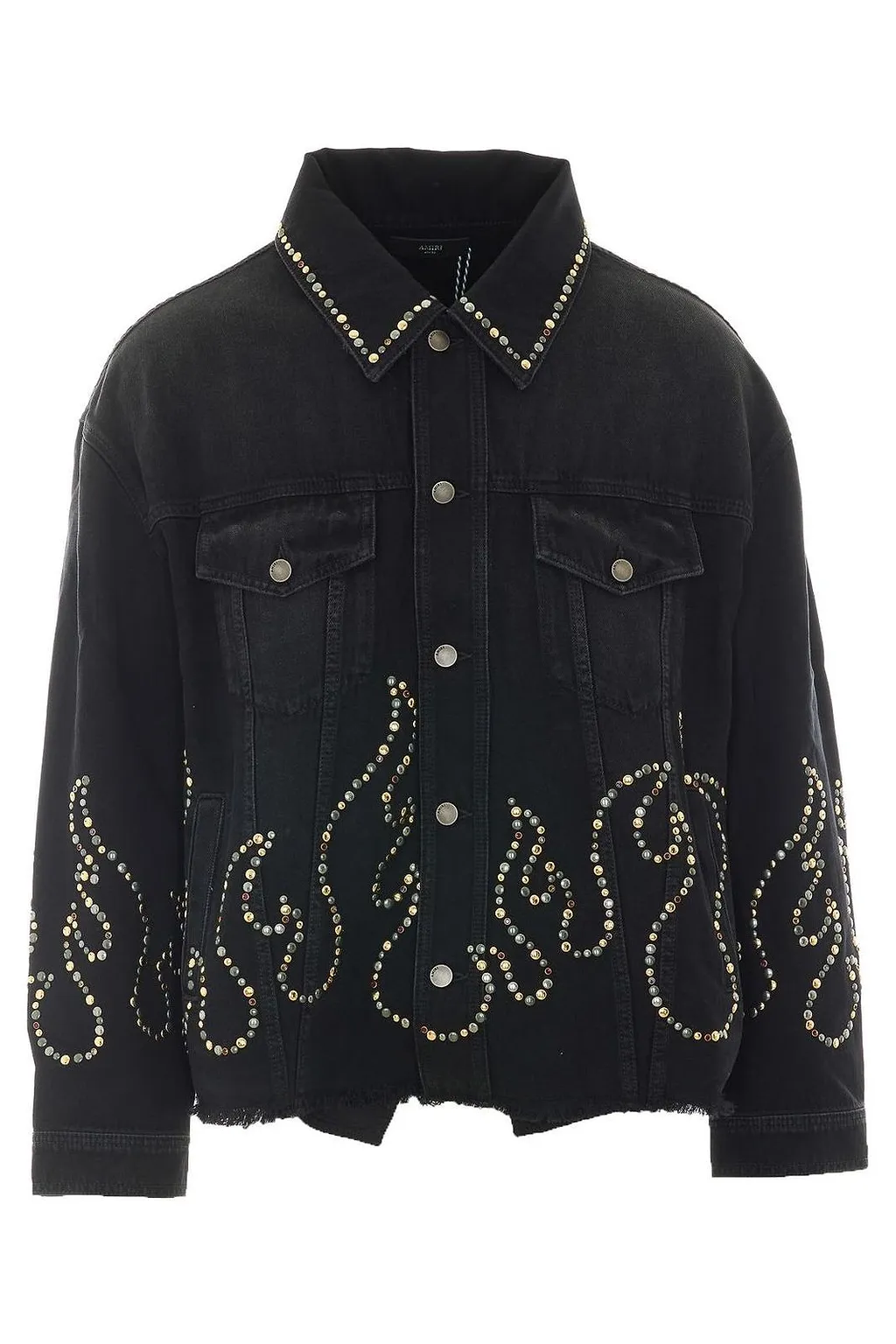 Amiri Studded Flame Denim Jacket