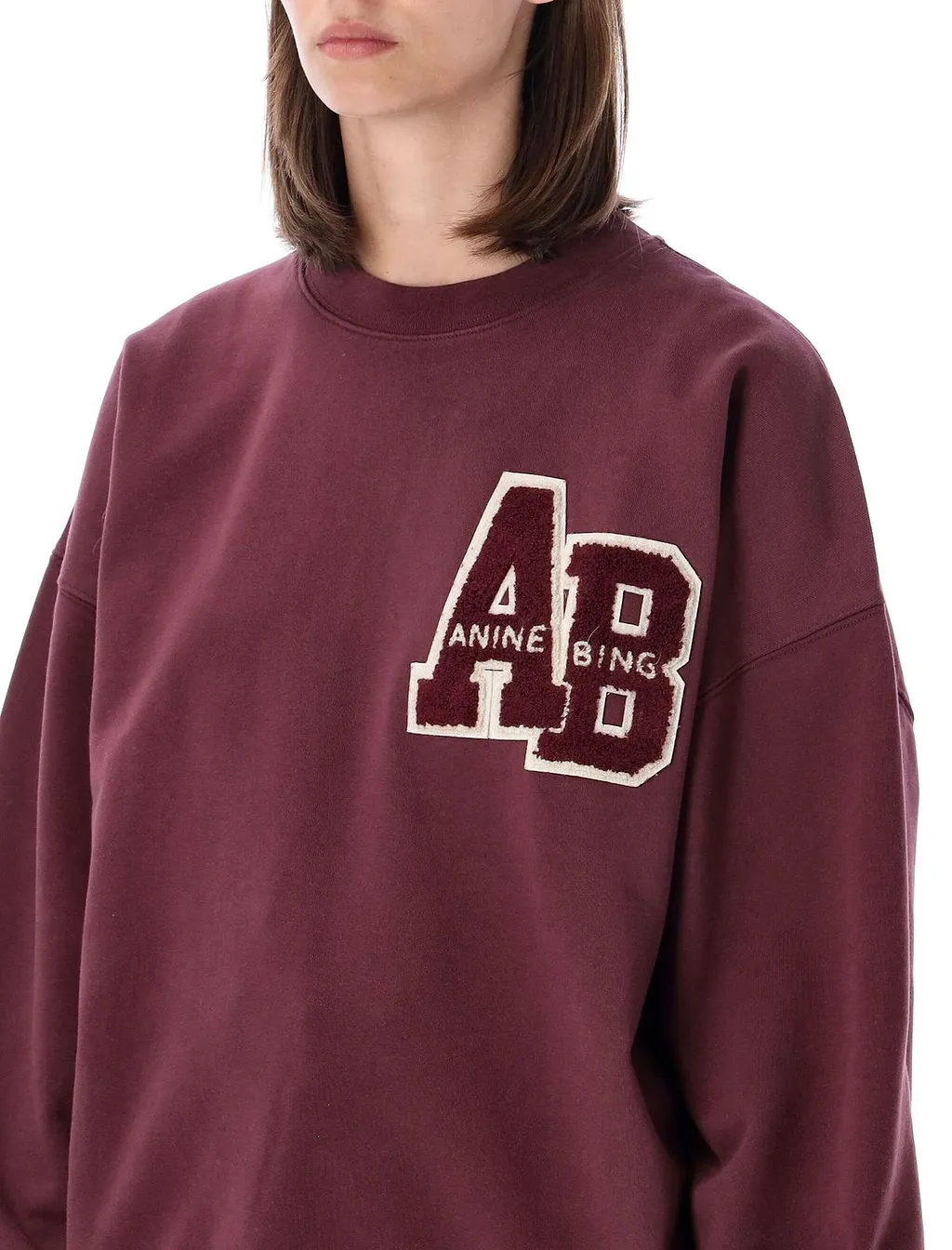 Anine Bing Miles Letterman Logo Sweatshirt