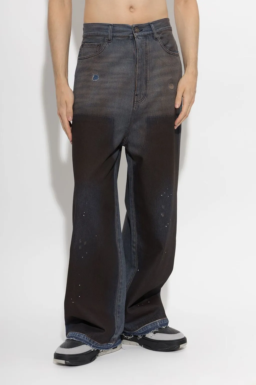 Amiri Vintage Effect Wide-Leg Jeans