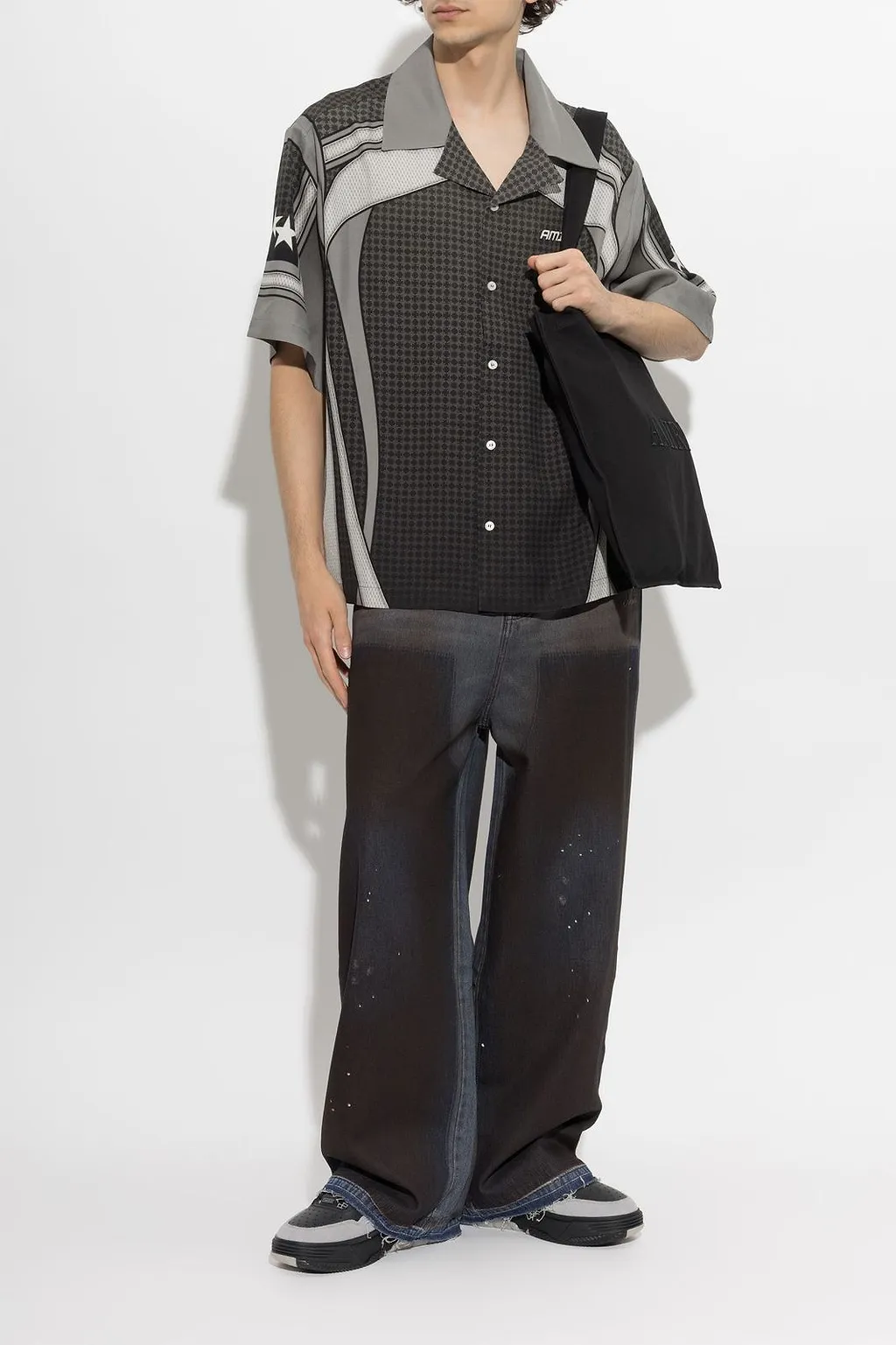 Amiri Vintage Effect Wide-Leg Jeans