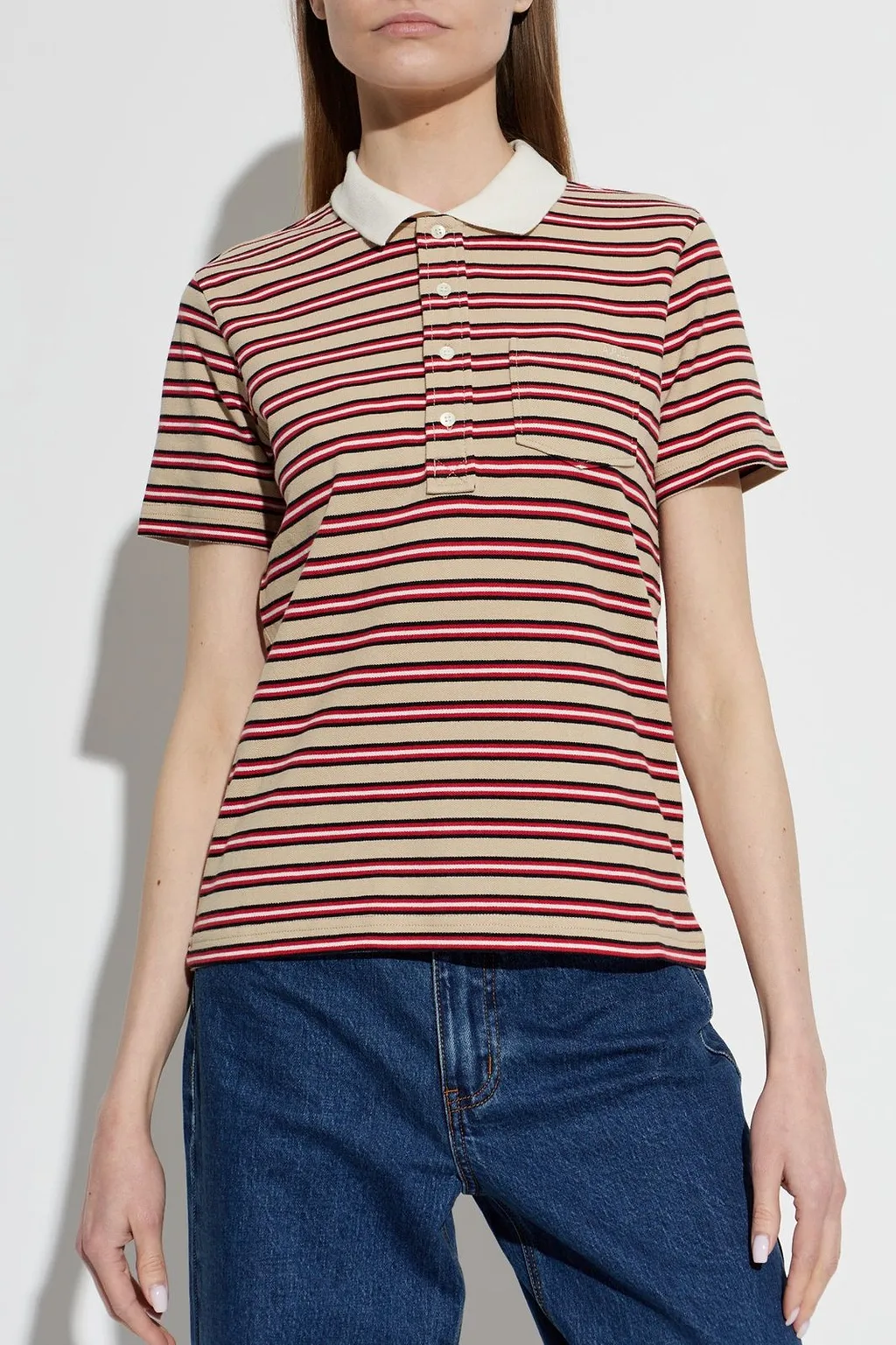 A.P.C. Striped Polo T-Shirt