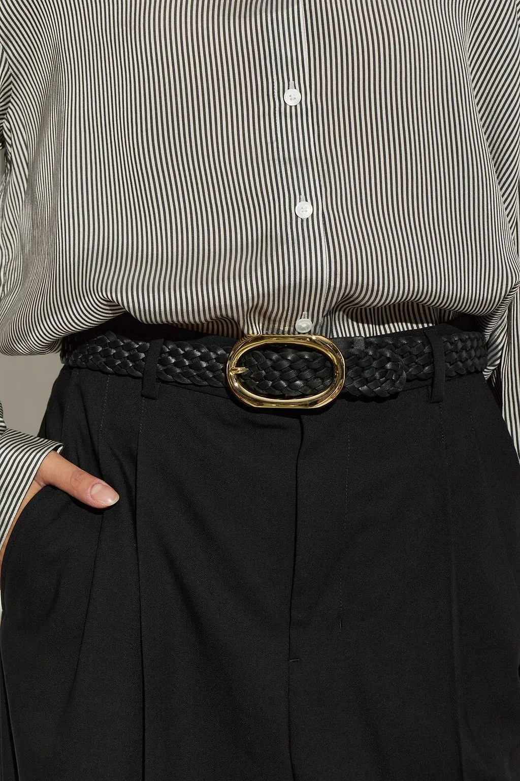 Anine Bing Signature Braided Leather Belt