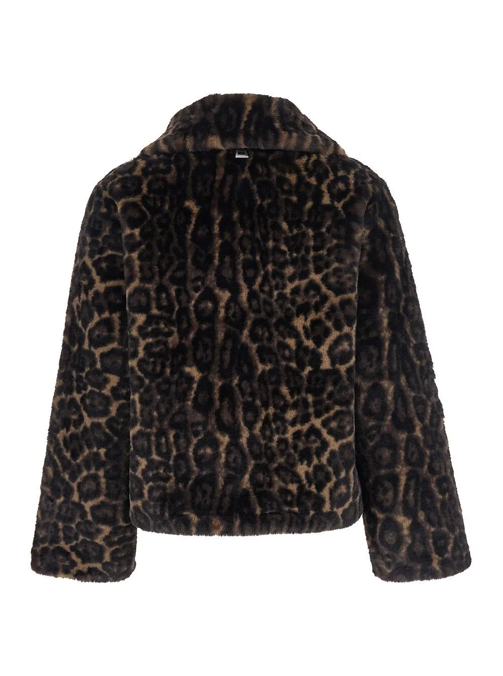 Apparis Leopard Pattern Faux Fur Coat