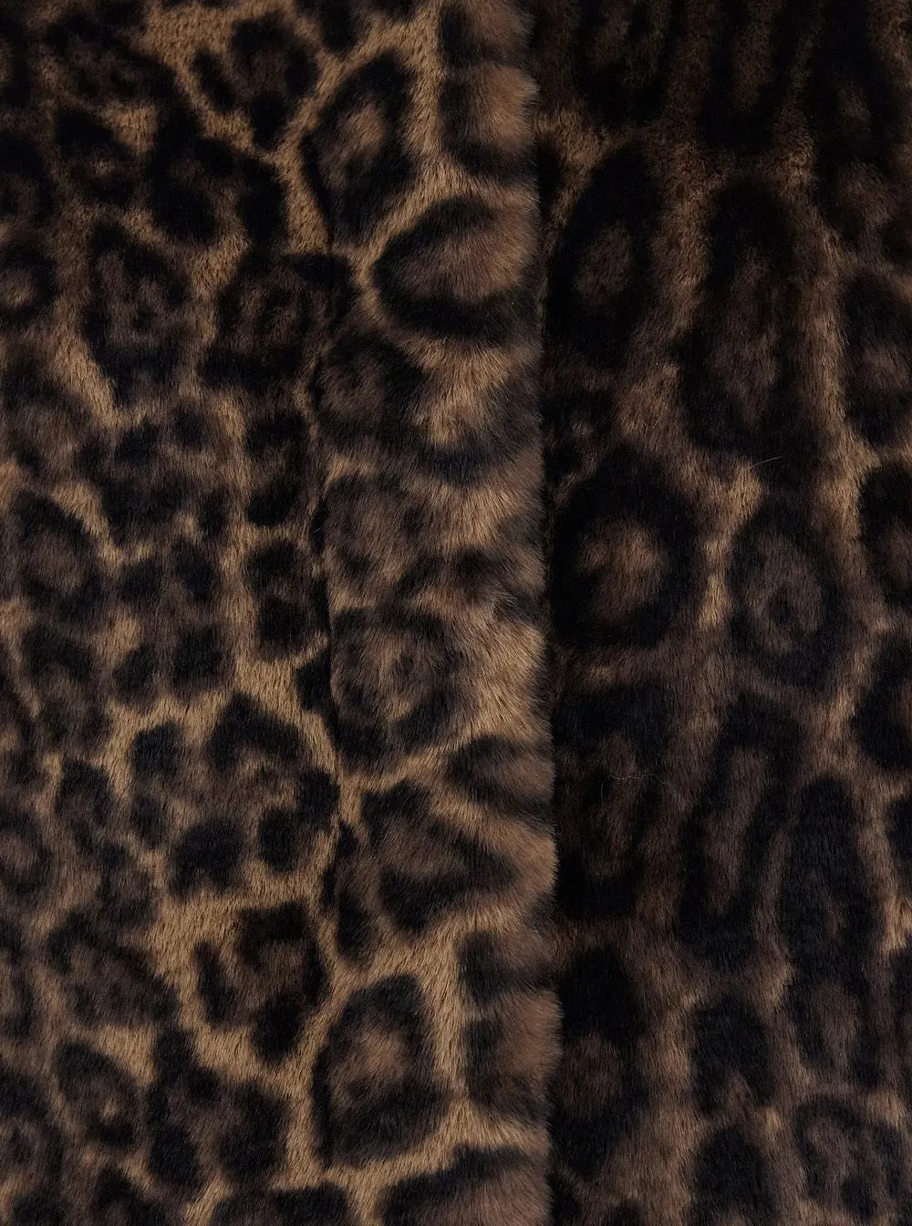 Apparis Leopard Pattern Faux Fur Coat