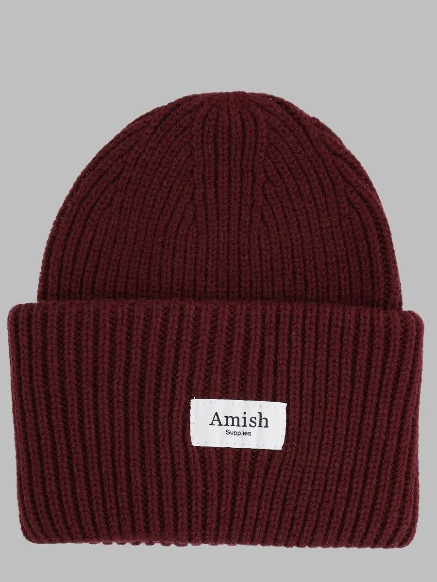 Amish Ribbed Cuff Beanie Hat