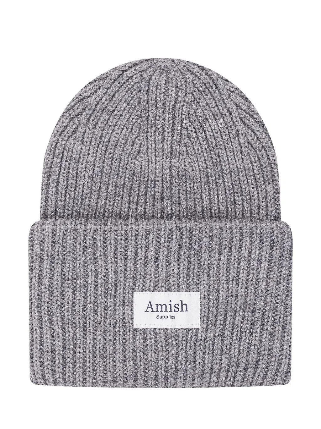Amish Ribbed Turn-Up Beanie Hat