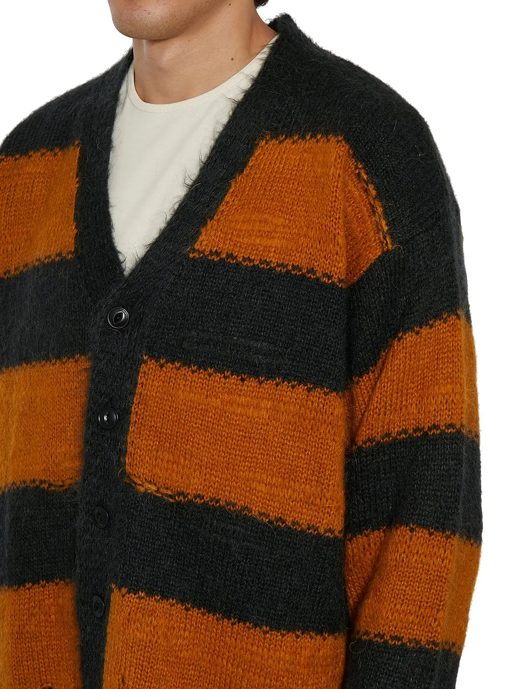 Amish Striped Knitted Cardigan