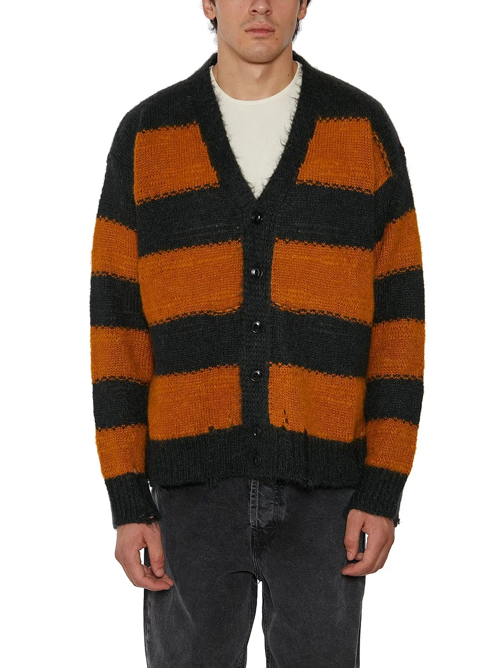 Amish Striped Knitted Cardigan
