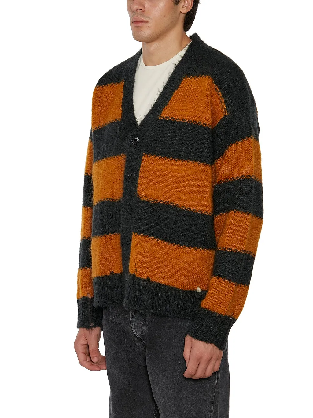 Amish Striped Knitted Cardigan