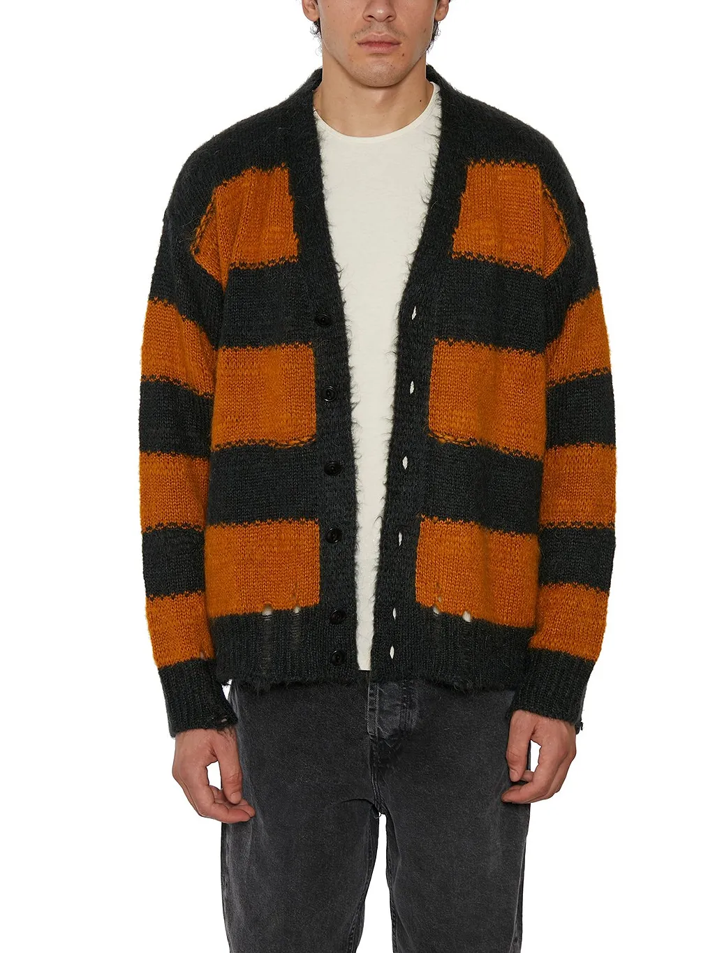 Amish Striped Knitted Cardigan