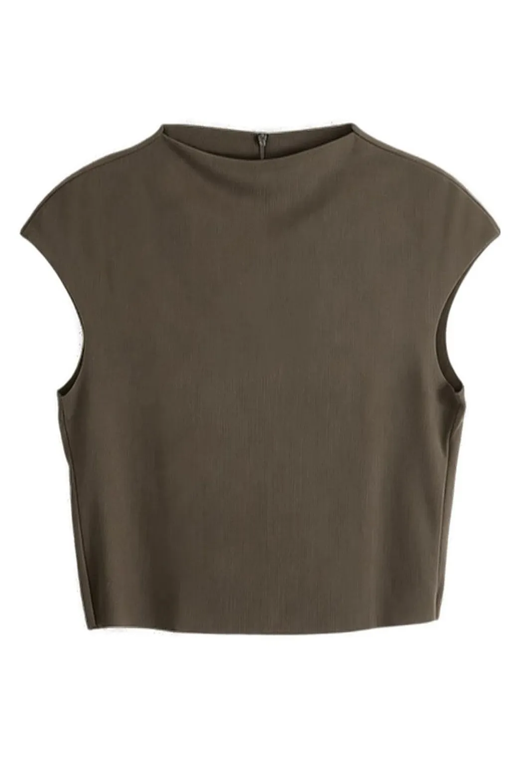 Amomento Jersey Mock Neck Top