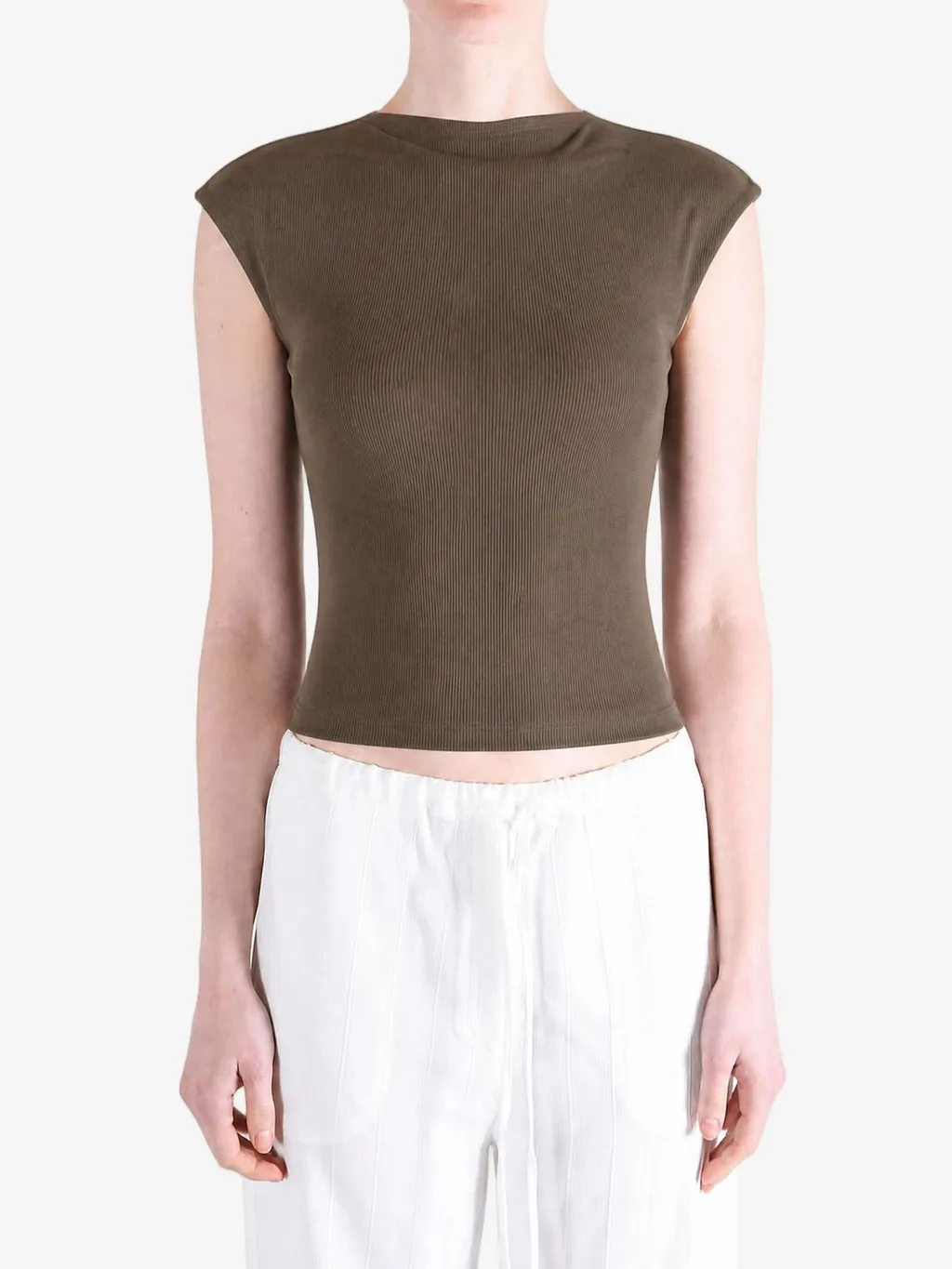 Amomento Jersey Mock Neck Top