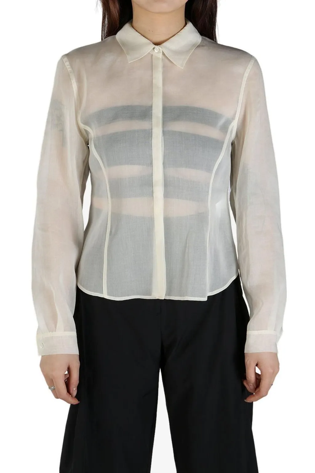 Amomento Sheer Slim Fit Shirt