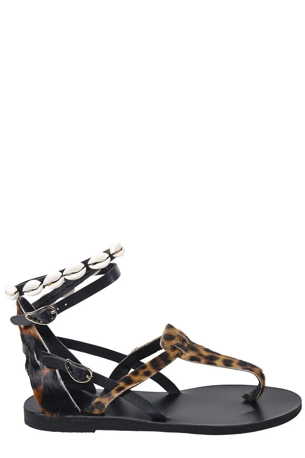 Ancient Greek Sandals Eudora Shell Strap Flat Sandals