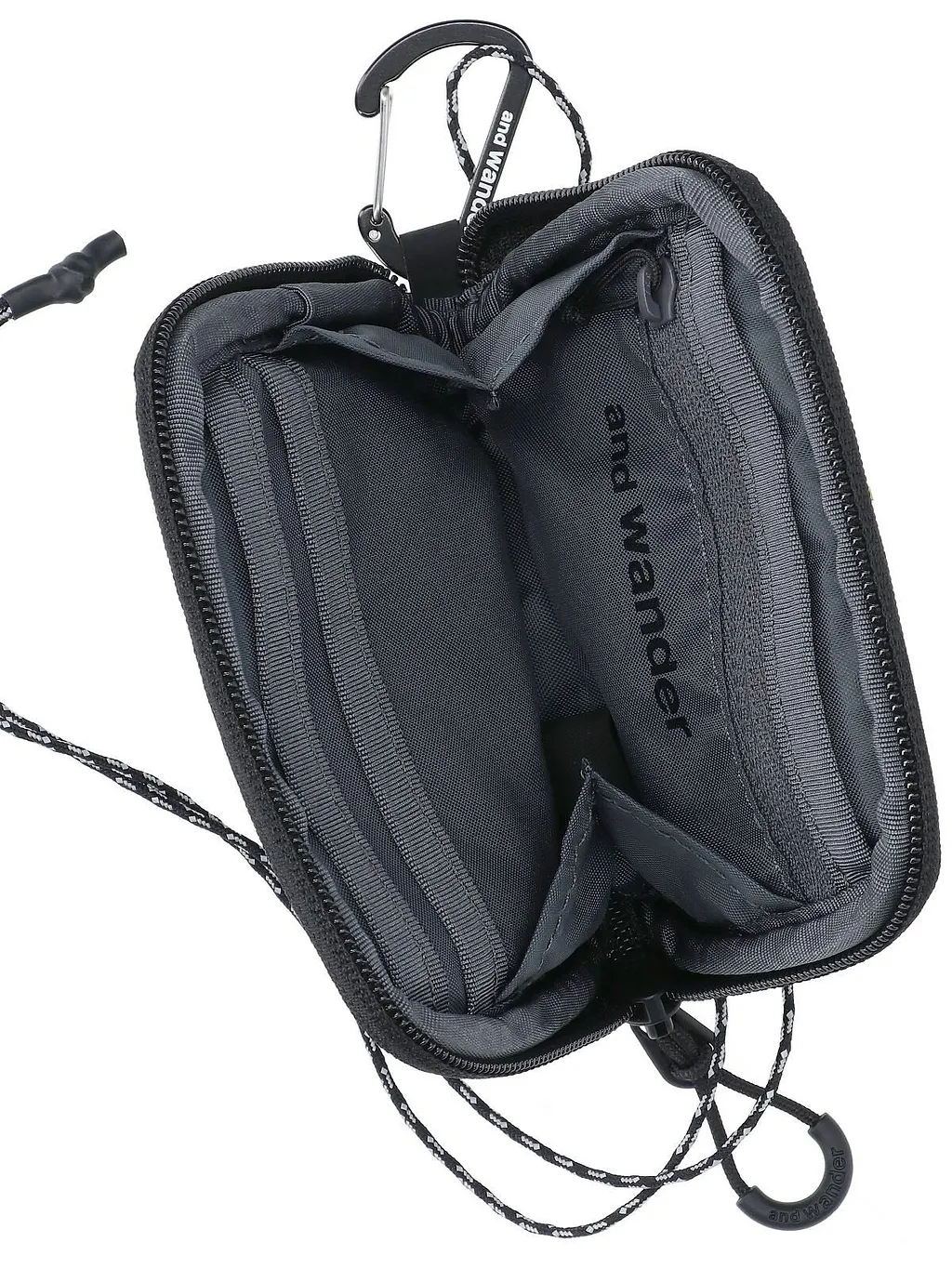 And Wander Checked Zipped Pouch
