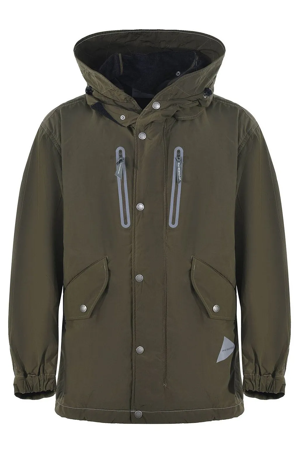 And Wander Fishtail Octa Logo Printed Jacket