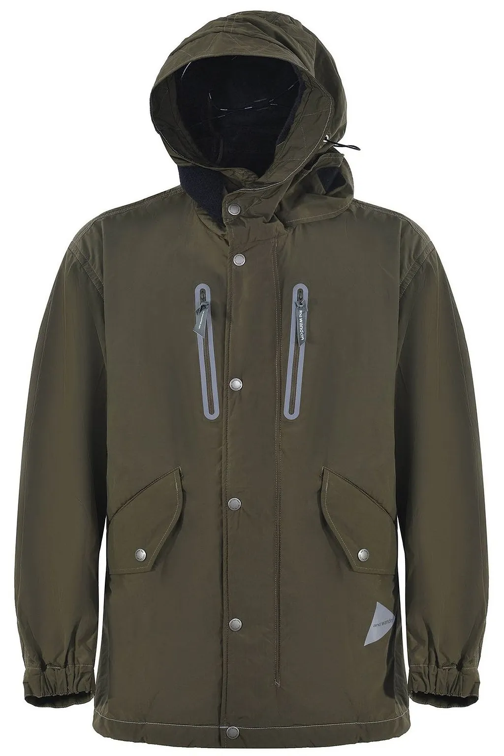 And Wander Fishtail Octa Logo Printed Jacket