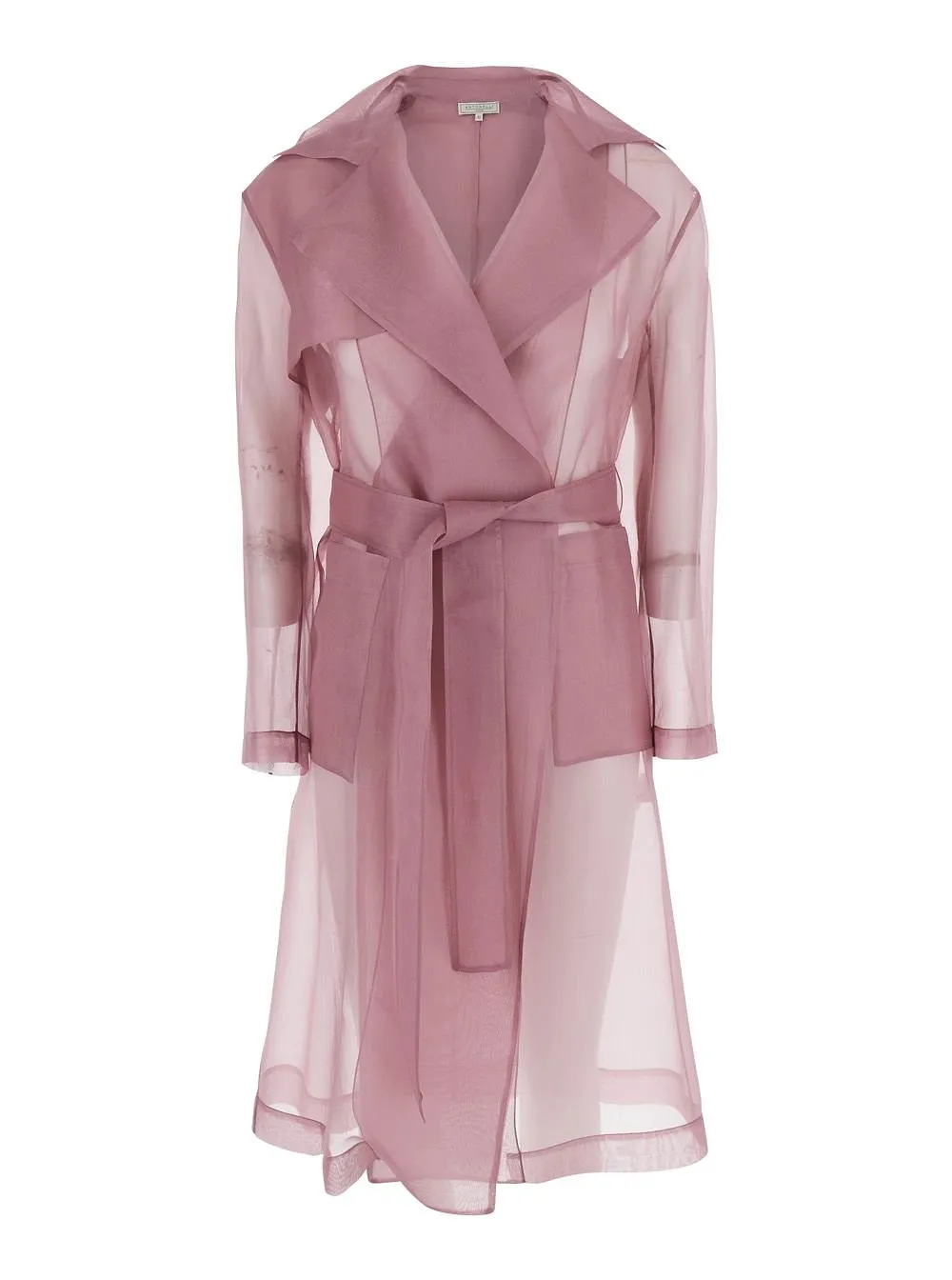 Antonelli Valmorea Sheer Belted Trench Coat