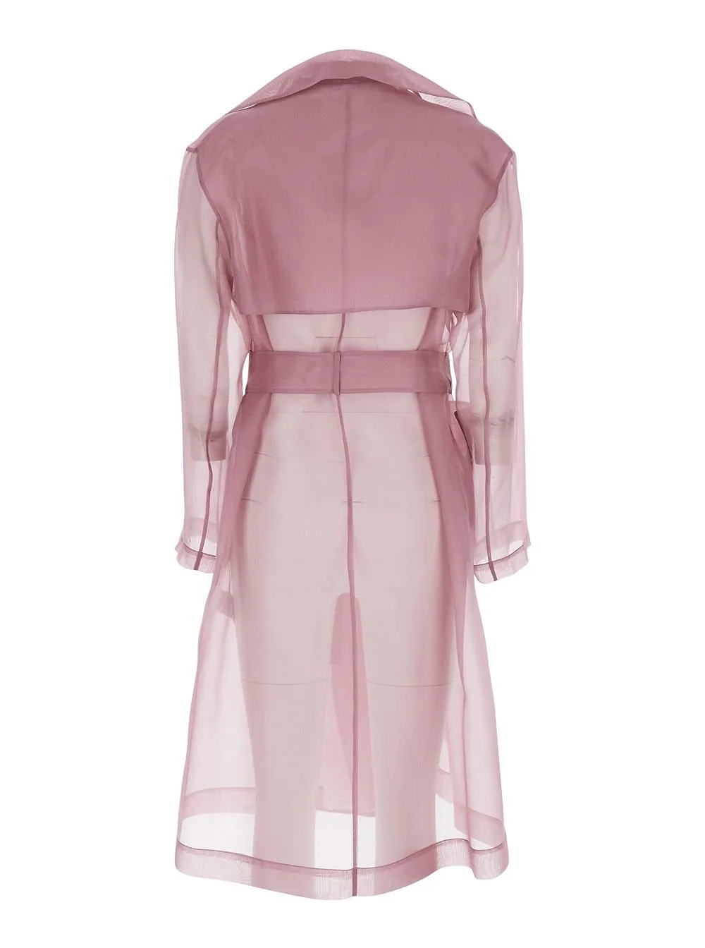 Antonelli Valmorea Sheer Belted Trench Coat