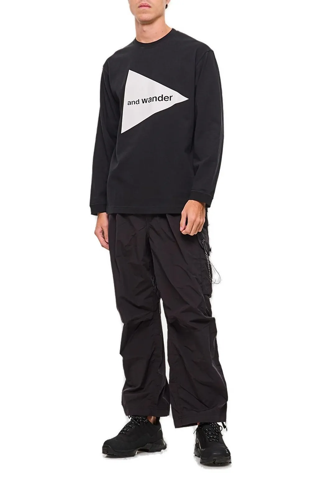 And Wander Logo Printed Crewneck T-Shirt