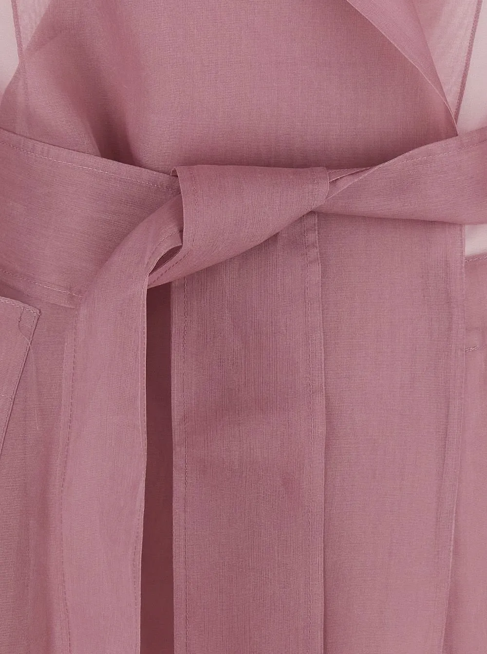 Antonelli Valmorea Sheer Belted Trench Coat