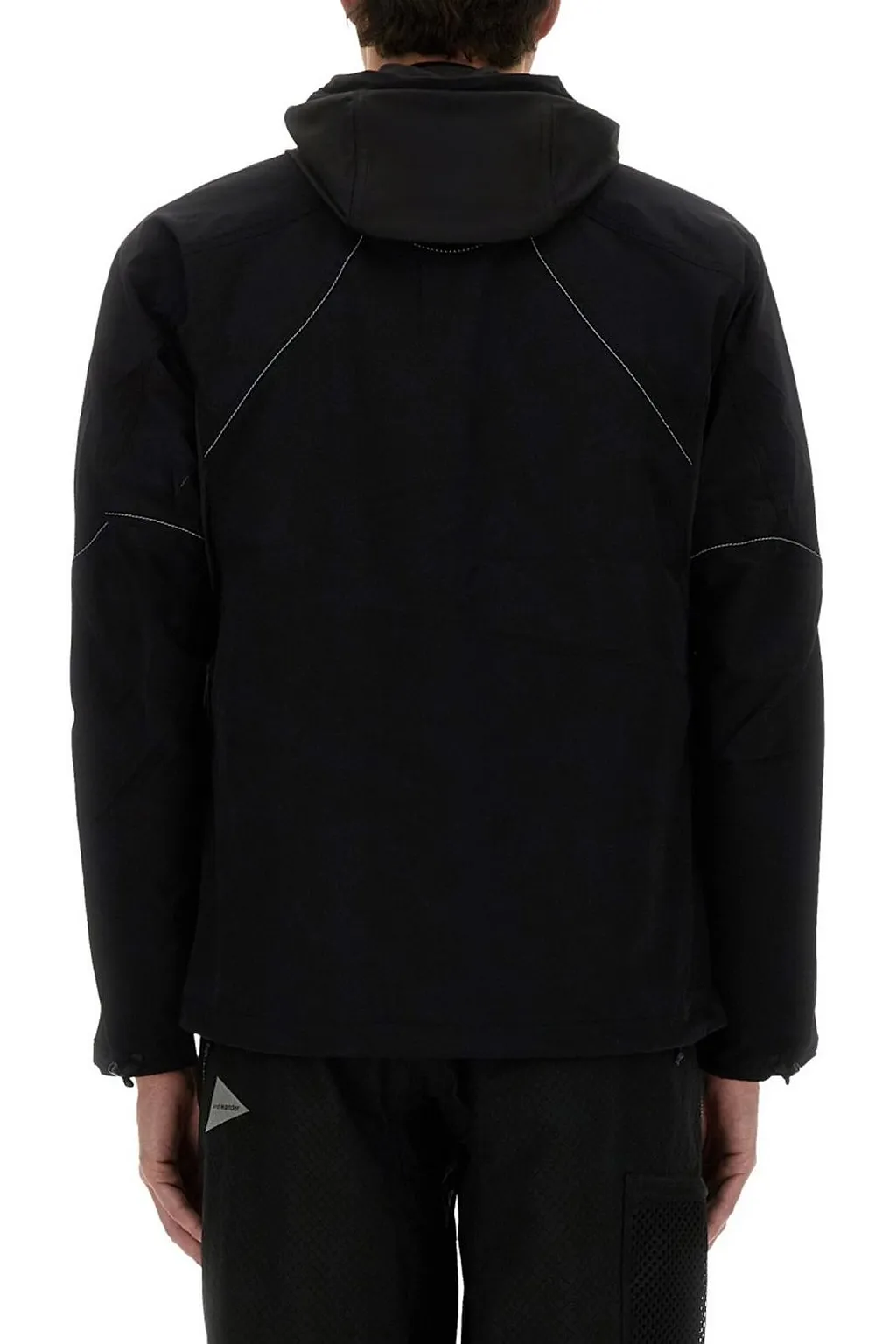 And Wander Logo Printed Hooded Jacket