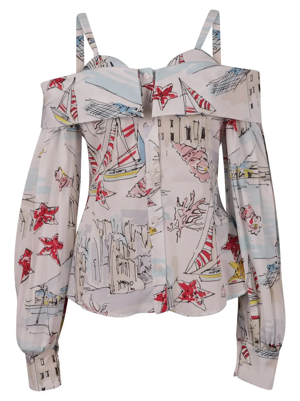Antonio Marras Alghero Print Boat-Neck Shirt
