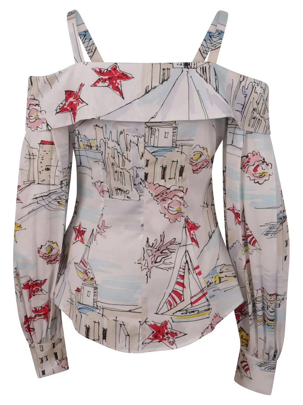 Antonio Marras Alghero Print Boat-Neck Shirt