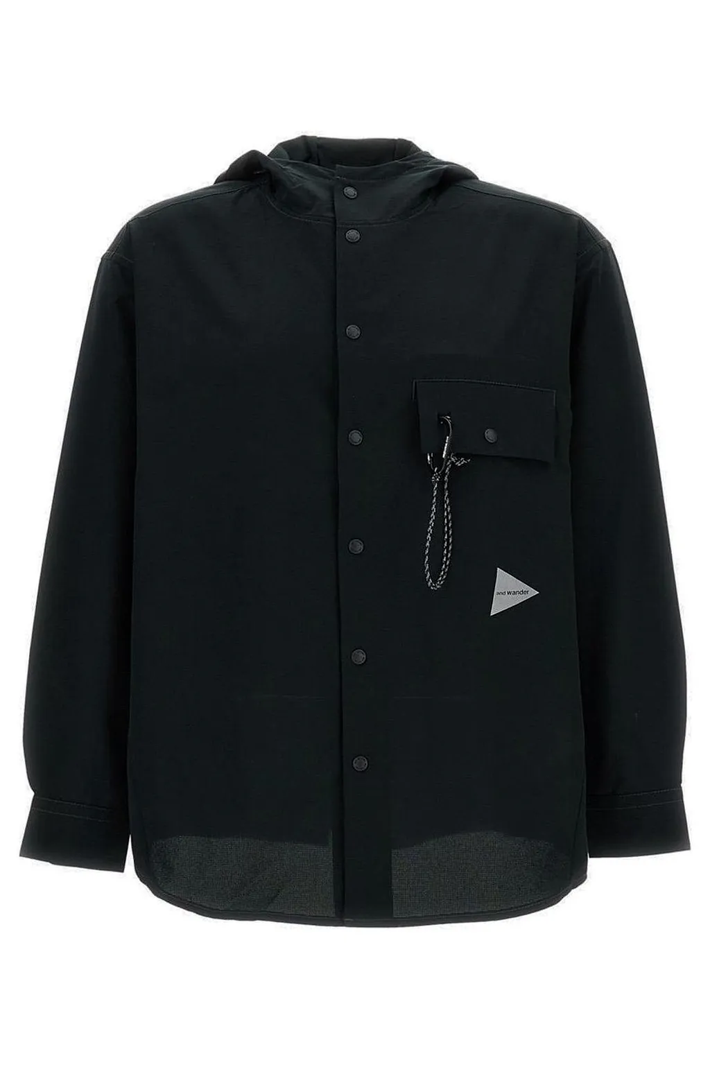 And Wander Logo Printed Hooded Jacket