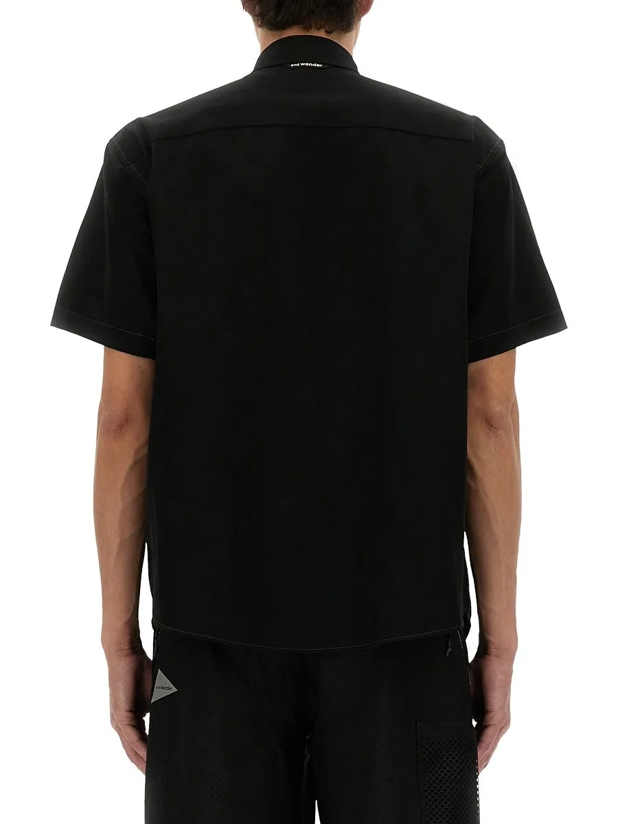 And Wander Logo Printed Short-Sleeved Shirt