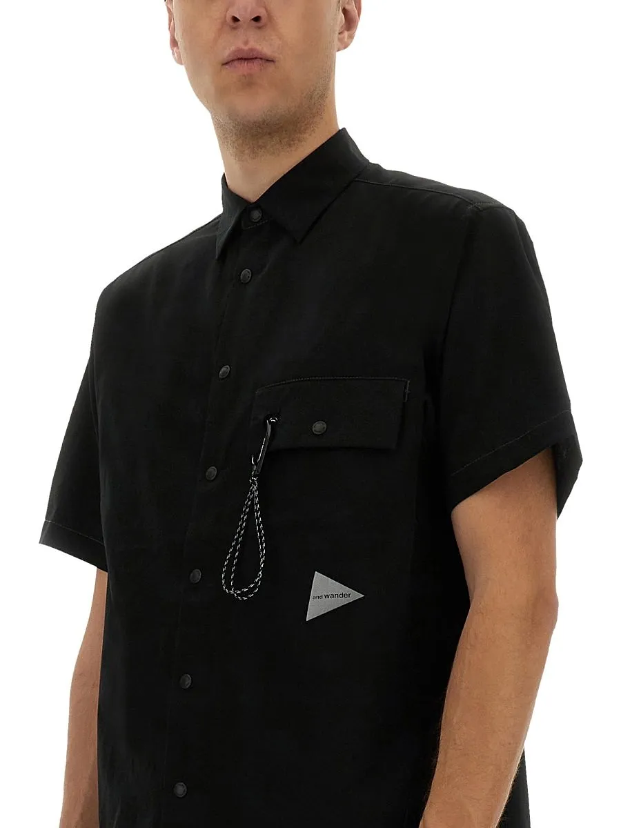 And Wander Logo Printed Short-Sleeved Shirt