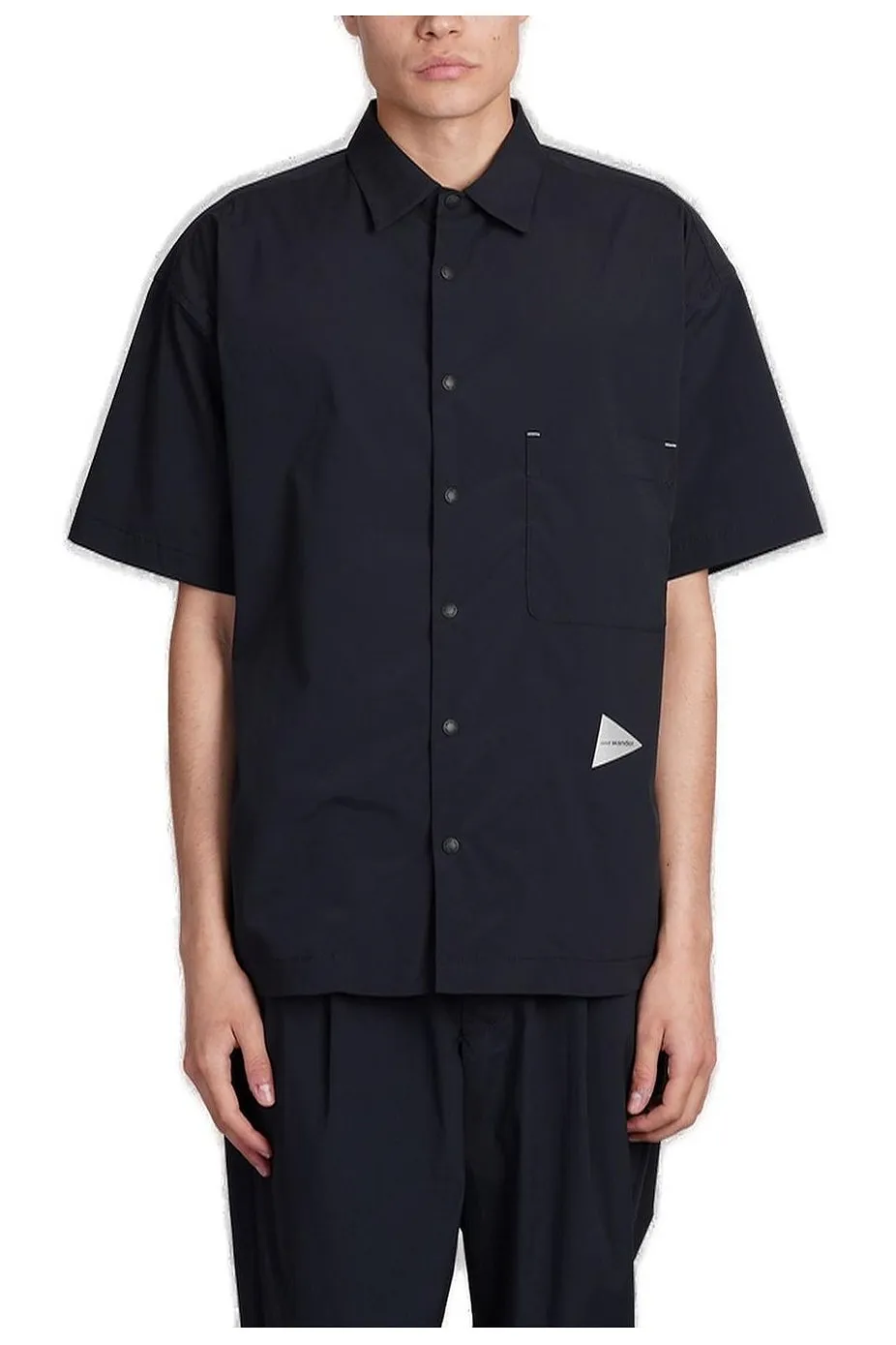 And Wander Logo Printed Short Sleeved Shirt