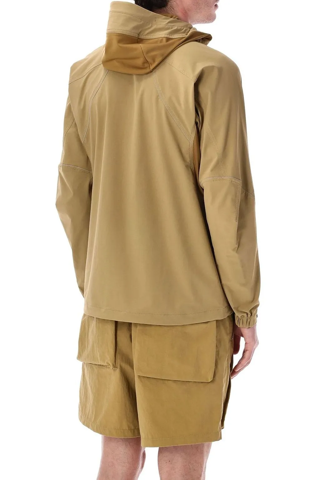 And Wander Panelled Hooded Performance Jacket