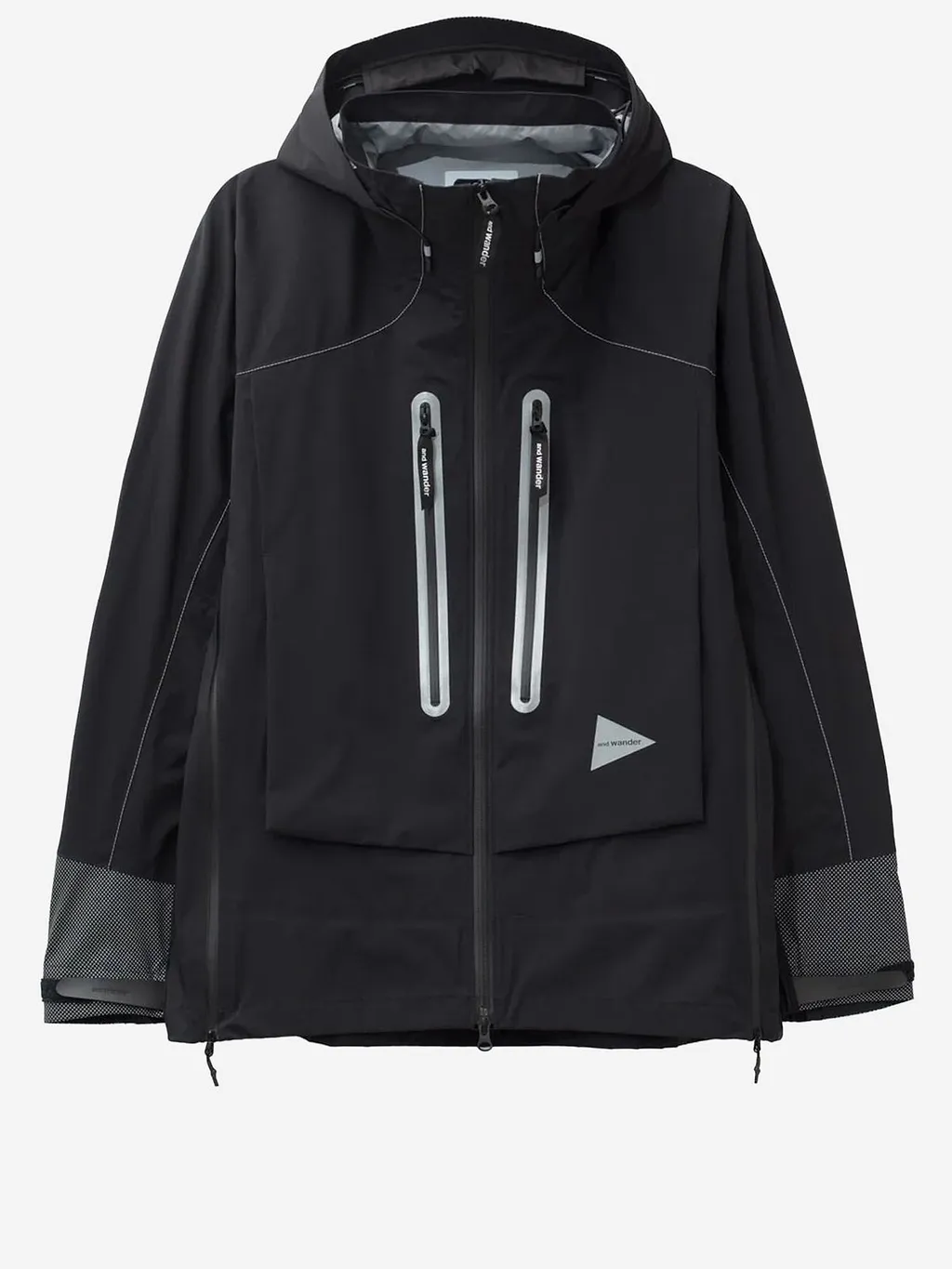 And Wander Reflective Zip Hooded Jacket
