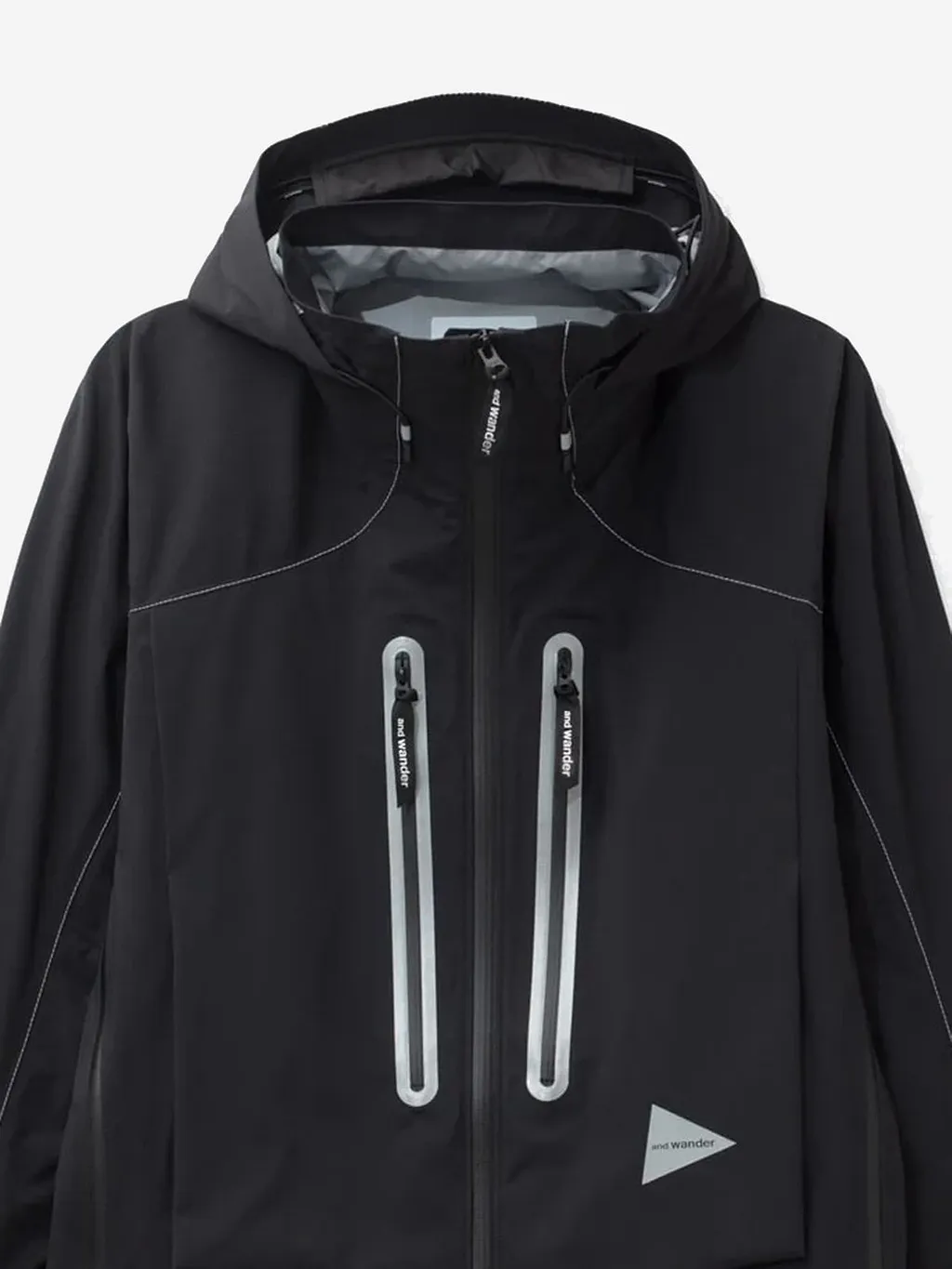 And Wander Reflective Zip Hooded Jacket